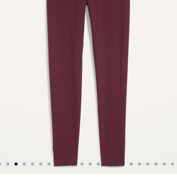 NWT OLD NAVY High-Waisted Jersey Ankle Leggings Color: Red Raisin SIZE MEDUIM - Picture 5 of 6
